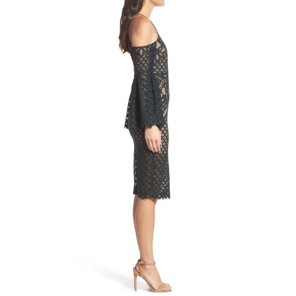 Bardot Black Lace Dress - Picture 3 of 9